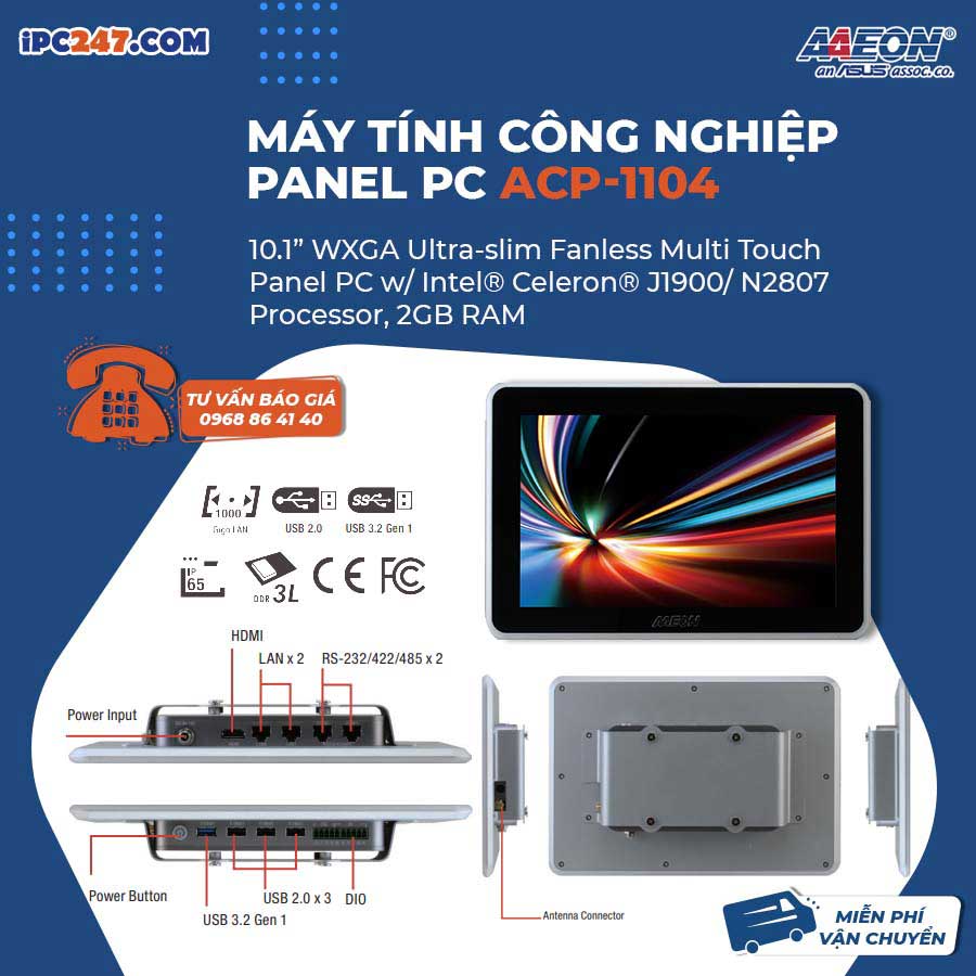 Panel PC Aaeon ACP-1104HTT-B3-1014